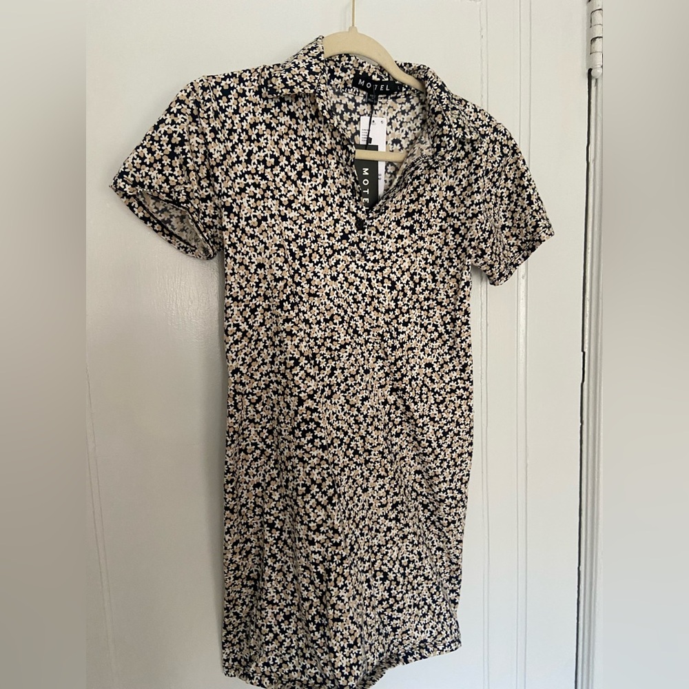 Urban outfitters fitted mini dress with collar detail